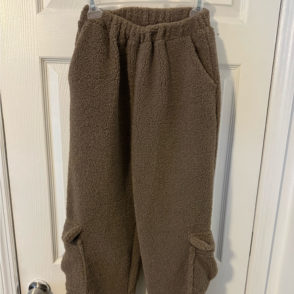 Fuzzy sweat pants
